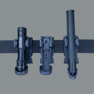 战术手电套快拔套腰挂侧开电筒壳喷雾甩棍套旋转腰封战术背心附件