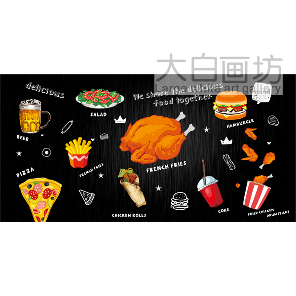 个性风海报休闲吧黑板装饰画芯