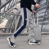 潮牌运动裤男网红裤子男士修身休闲小脚裤拼色百搭束脚裤K123P60，男装休闲裤，电商A1018-1