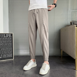 休闲裤男士裤子夏季薄款韩版潮流精神小伙运动裤九分男裤K132P45