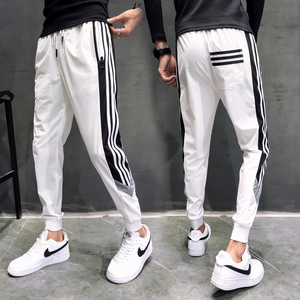 （现货）网红裤子男春夏休闲裤修身精神小伙束脚运动裤K52P55图片