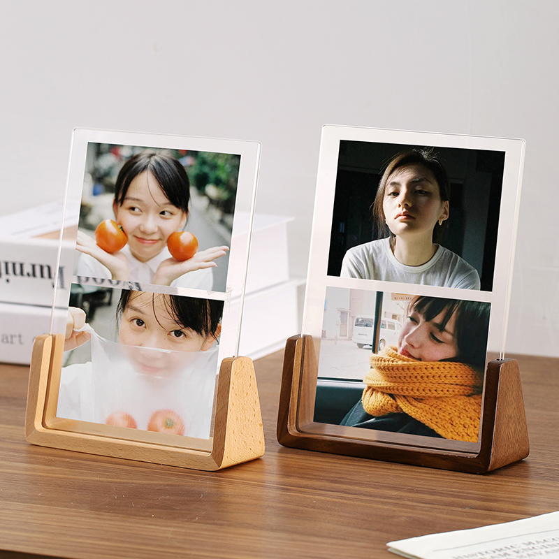 亚克力透明相框洗照片做成摆台