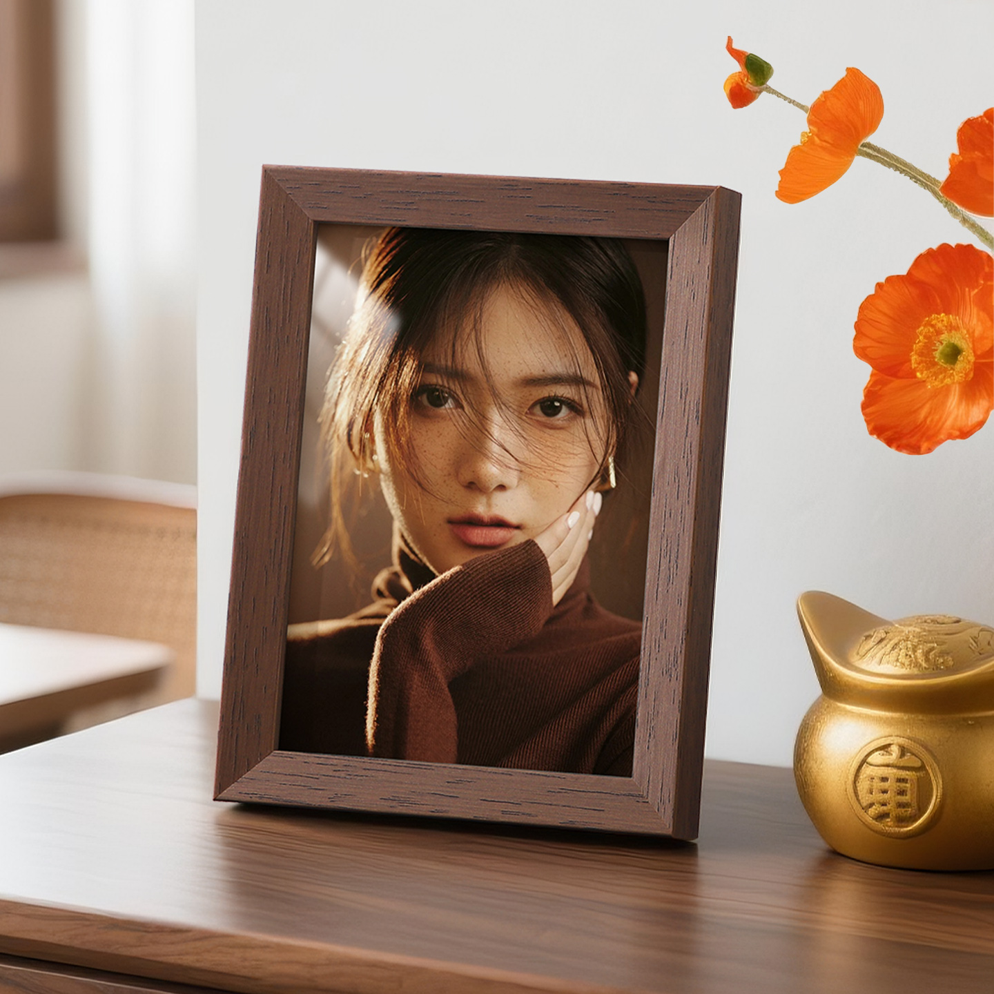 创意实木相框洗照片冲印做成摆台