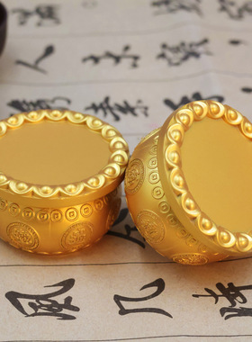 2026新款元宝聚宝盆吉祥如意招财双鱼聚宝盆装满元宝金属工艺品摆