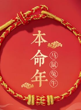 2026绳饰龙年本命年皮绳红绳手链绳编绳编织八大守护神属龙礼物