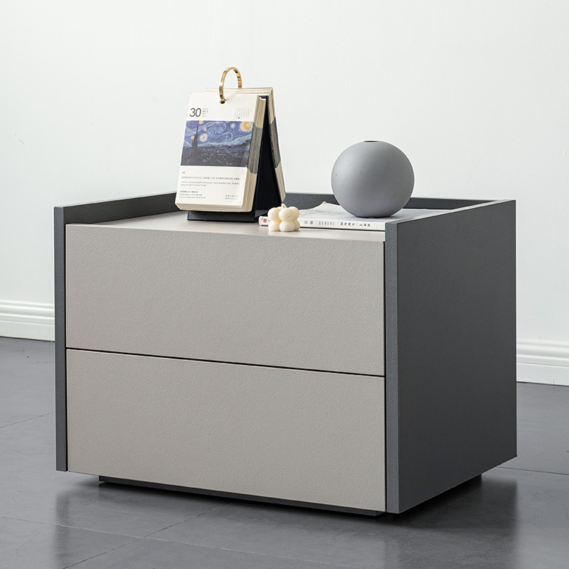 免漆款床头柜简约现代收纳柜轻奢意式极简设计师卧室北欧高端边柜
