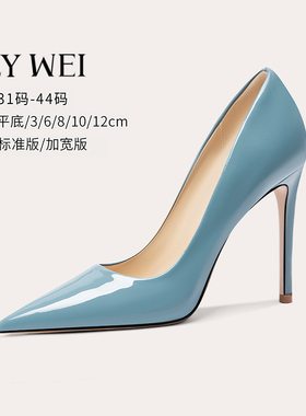 Lily Wei【蓝色多巴胺】单鞋女小码313233气质通勤高跟鞋2026新款