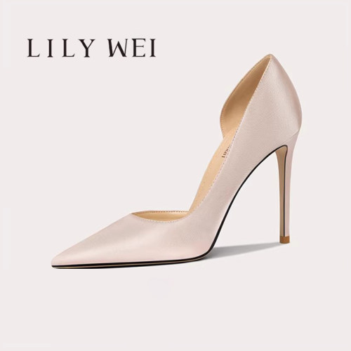 LilyWei时装高跟鞋宴会尖头女鞋
