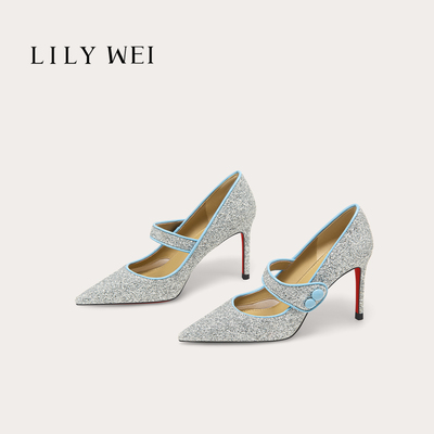 LilyWei气质法式优雅红底高跟鞋