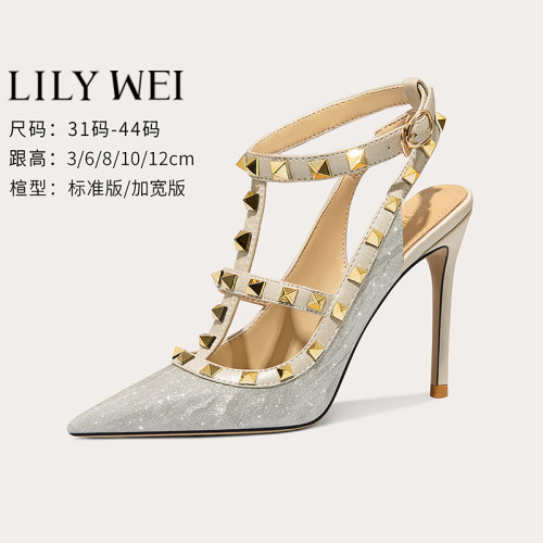 LilyWei包头凉鞋优雅气质凉鞋