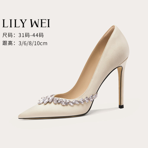 LilyWei气质时装高跟鞋法式婚鞋