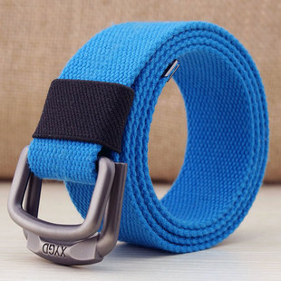 男女休闲青年布带加长皮带双环扣牛仔裤 腰带学生帆布腰带秋冬薄款