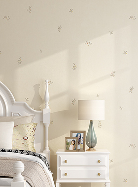 环保欧式高档提花无缝墙布现代简约田园壁纸碎花家用客厅卧室壁布