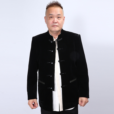 高三强唐装 秋冬男士中国服汉服外套 中式立领盘扣上衣 14526