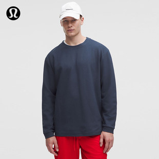 Heavyweight 男士高克重纹理棉混纺长袖T恤丨lululemon丨LM3FMBS