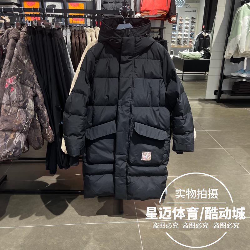 李宁羽绒服男子2023冬新款反伍系列保暖防风长版羽绒外套 AYMT143