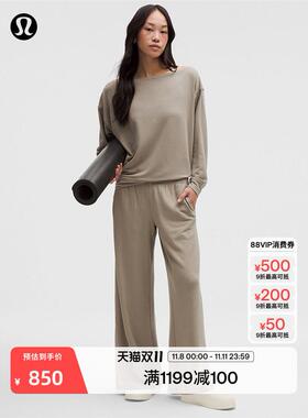 BeCalm 女士中腰阔腿裤丨lululemon丨LW5HHFA