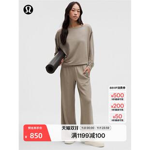 BeCalm 女士中腰阔腿裤丨lululemon丨LW5HHFA