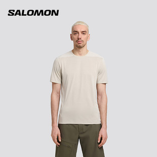 salomon萨洛蒙户外男款透气轻量徒步登山短袖T恤OUTLINE SS TEE M