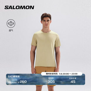 salomon萨洛蒙户外男款透气运动徒步登山短袖T恤OUTLINE SS TEE M