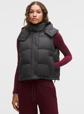 Wunder Puff 女士短款羽绒马甲 防风 拒水丨lululemon丨LW4CAES