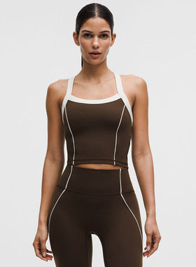 Wunder Train 女士嵌边交叉肩带运动背心丨lululemon丨LW1GGDS