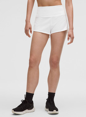 Speed Up 女士运动高腰短裤 2.5  *内衬款丨lululemon丨LW7BAIS