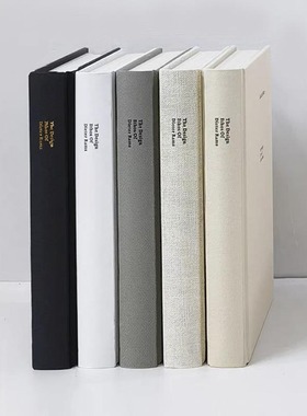 英文黑白灰风格布面仿真书样板房客厅书房装饰书摆件