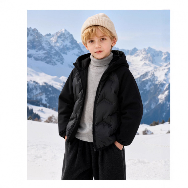 2025新款男女中小童90白鸭绒儿童