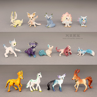 仿真神话幻兽动物模型 精灵马松鼠狮子小猴考拉鹿猫头鹰摆件玩具