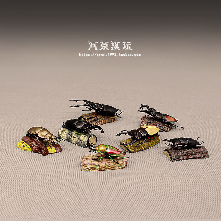 出口日本仿真昆虫甲虫模型 日本大锹形虫 长颈鹿锯锹甲虫景品摆件