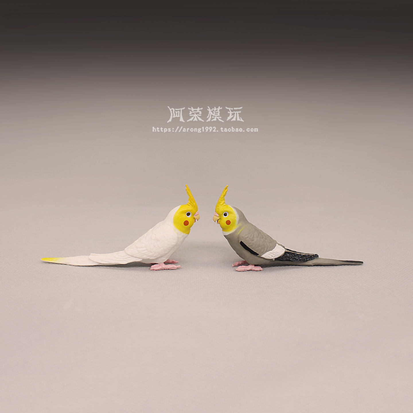 认知玩具仿真鸟类动物模型 小号玄凤鹦鹉静态摆件实心塑胶玩偶