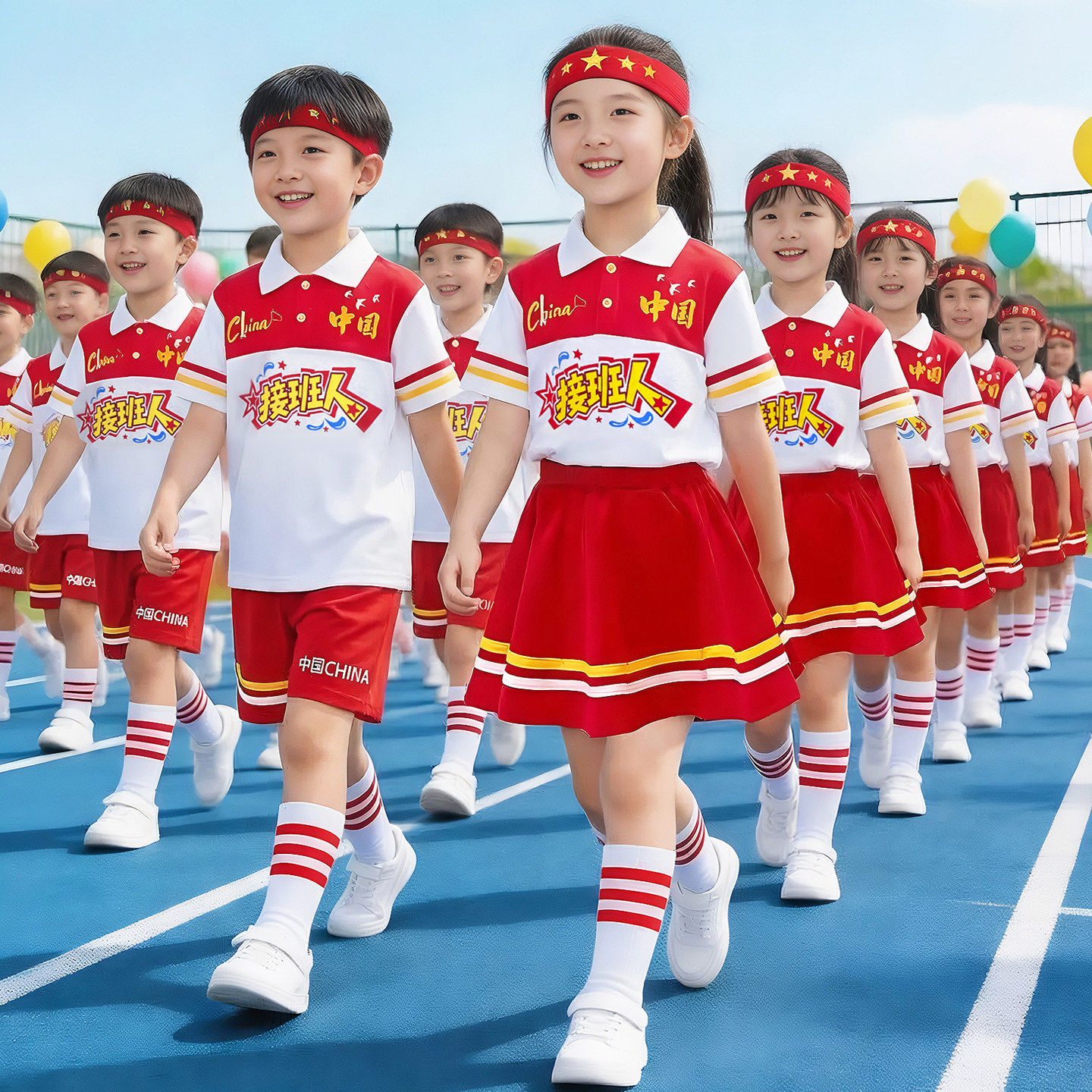 六一儿童合唱演出服校服小学生班服套装运动会幼儿园毕业爱国红歌
