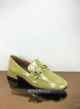 欧站欧货玛莎贝尔21春闪钻花朵羊皮里大石头纹漆牛皮单鞋2086-5