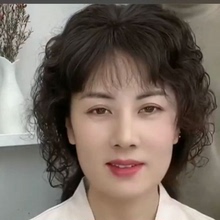 中老年女士头顶补发块蓬松长短卷发送妈妈遮白发真发补发片