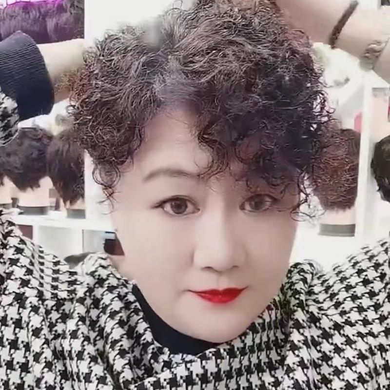 女洋气女新新款女士新款刘海真头