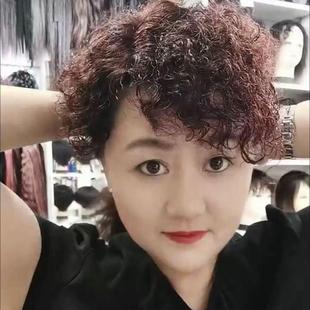 假发真头发超轻薄头顶补发片卷发薄款 假发蓬松 中老年假发额头新款
