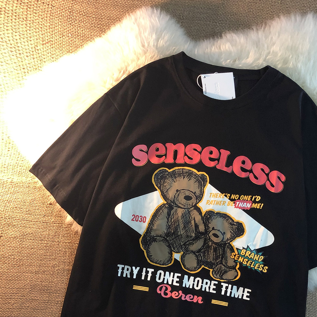 RAY OF HOPE 你再试一次 潮牌情侣装ins宽松短袖T恤男女新款潮流|ruв категории Мужская одежда, футболка - от Buy2taobao.com для оказания профессиональной услуги покупки агента Taobao