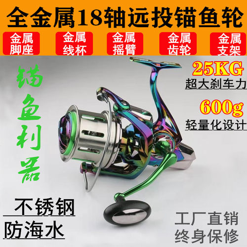 超轻600克锚鱼轮19轴远投锚鱼轮