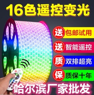 LED彩色灯带户外客厅吊顶调光智能防水遥控变色七彩灯条跑马灯带