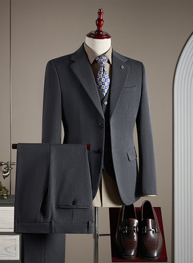 【TGH】轻熟风简约男士西服套装男商务正装休闲小西装修身男TZ910