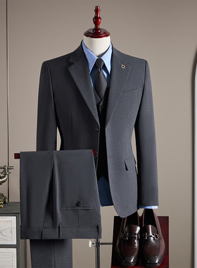 【TGH】商务休闲男士西装西服商务结婚新郎礼服英伦风套装TZ960