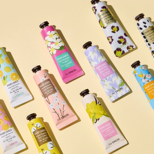 防裂正品 韩国the saem得鲜香水香氛棉花爆水珠护手霜补水滋润保湿