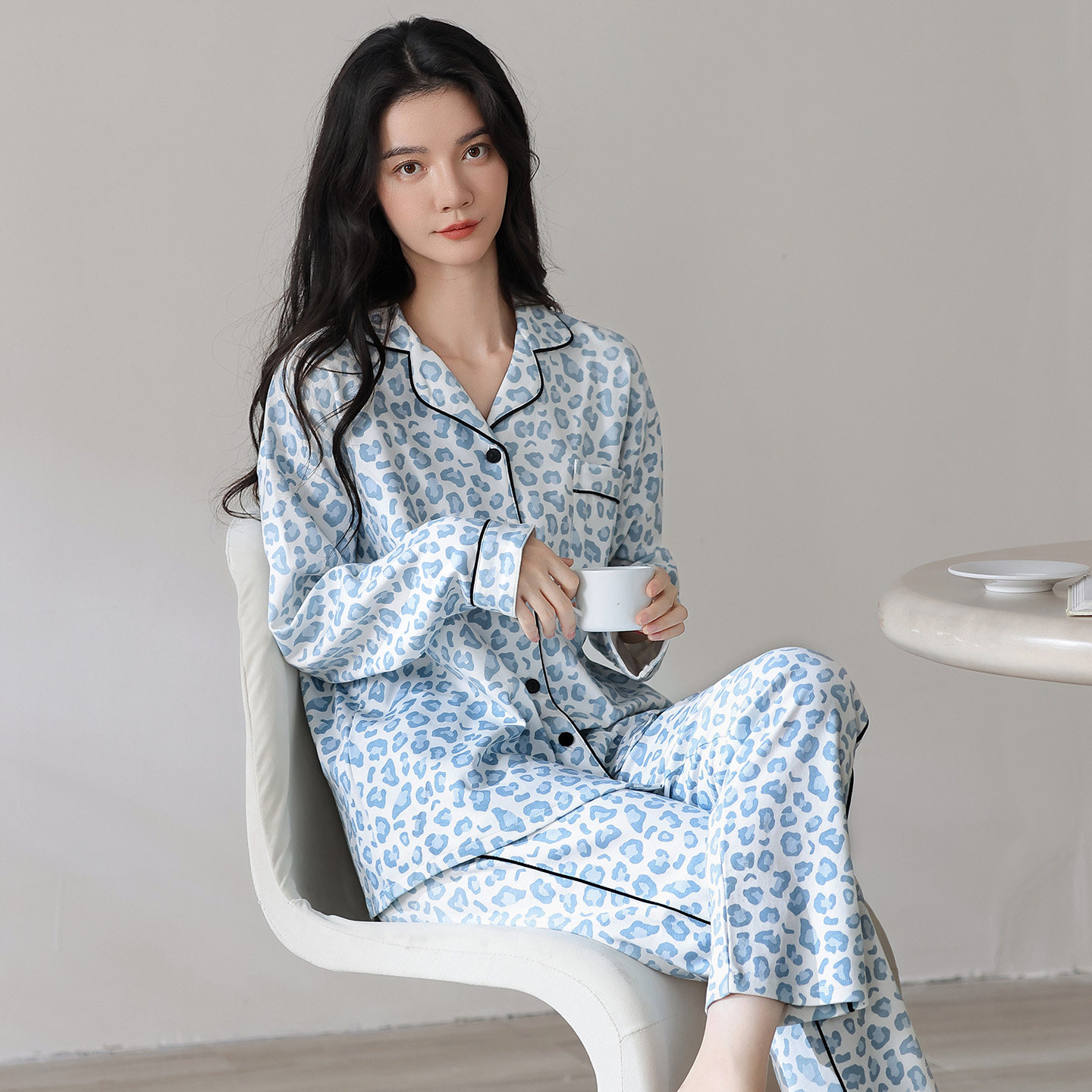婵之云纯棉睡衣套装女家居服