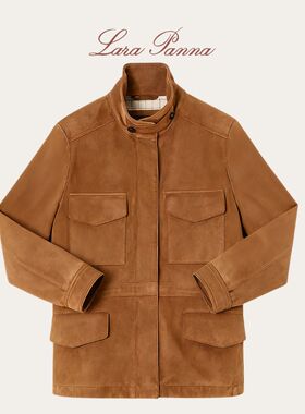 LP同款 Traveller Mini Field Jacket 进口真皮旅行者夹克女外套