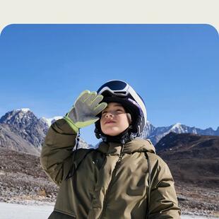 笑笑家 童装上衣 男童户外防风雨加厚连帽滑雪羽绒服 三防冬保暖