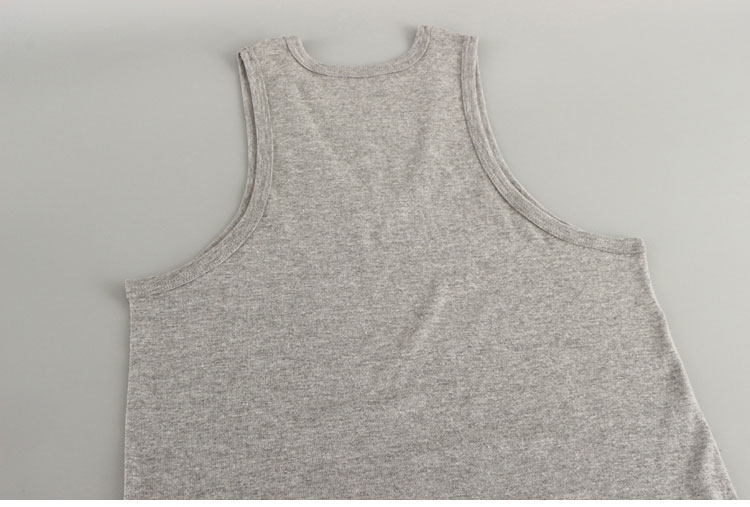 무료 배송 조끼 남성 순수 코튼 여름 느슨한 얇은 탄성 중년 및 노인 민소매 단색 흑백 회색 바닥 조끼