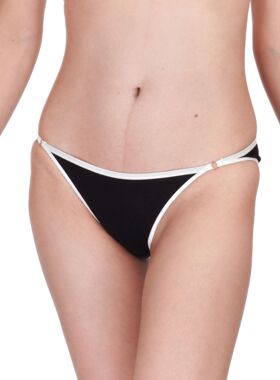 细带纯棉三角裤女士内裤透气高开叉少女性感舒适拼接纯色半包臀