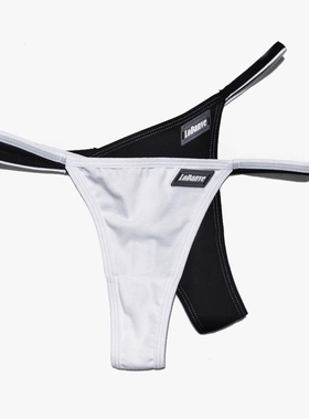 内裤女运动型细带丁字裤棉健身牛仔标T裤低腰纯色青年舒适不夹臀