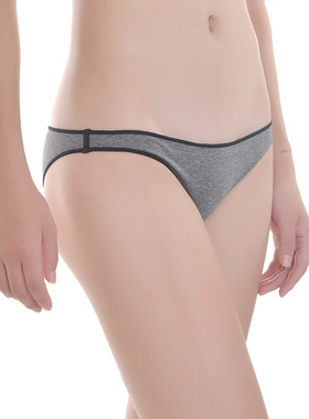 简约纯棉内裤女性感火辣欧美半包臀运动透气三角性感短裤全棉薄款